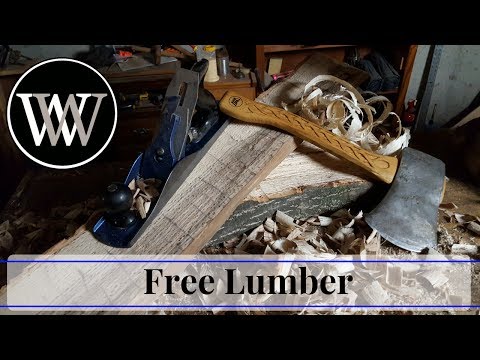 How to Get Free Lumber - Riven Wood With Basic Hand Tools // Woodworking