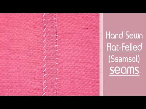 How to Hand Sew: Flat Felled Seams | Simple Sewing Tutorial using Whip Stitch | Ssamsol Seam