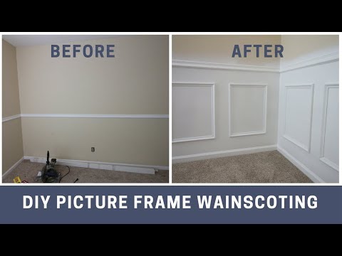 How to Install Picture Frame Style Wainscoting