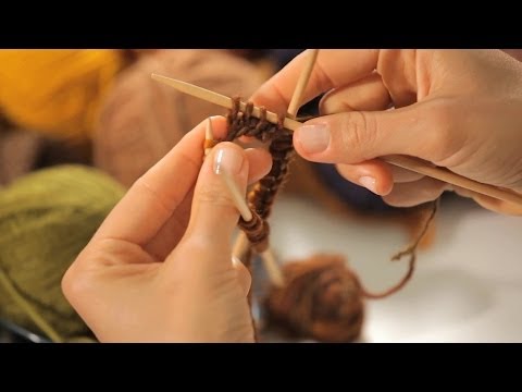 How to Join the Round on 2-Pointed Needles | Circular Knitting