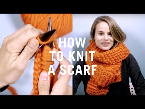 How to Knit for Beginners - Very Easy Scarf Tutorial