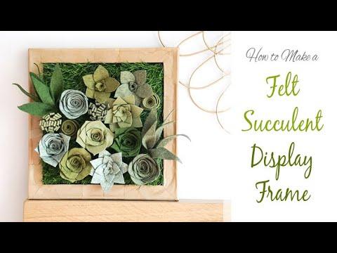 How to Make: FELT PLANT Wall Art ! | DIY Decorative Succulent Display | Easy Craft Project