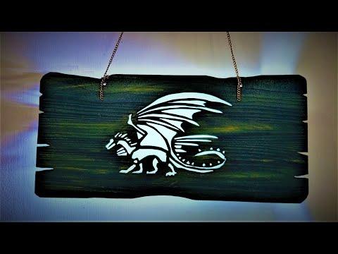 How to Make Backlit Pallet Wall Art|Medieval Dragon