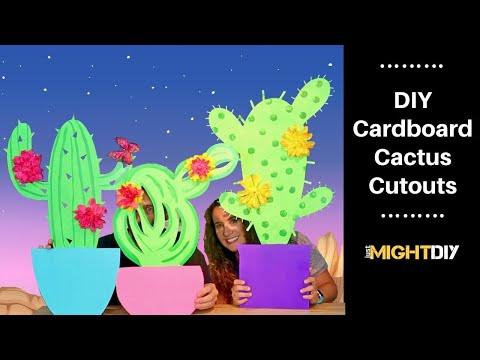 How to Make Big Cactus Cutouts for Less than $5 | Three-Esta Birthday Decorations