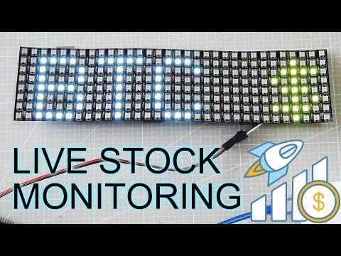 How to Make Bitcoin, GME, AMC, TSL Stock Price Monitoring Realtime, Scrolling LED using ESP8266, IoT