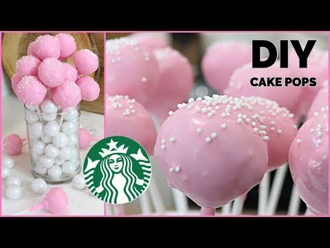 How to Make CAKE POPS | DIY Starbucks Homemade Birthday Cake Pops Recipe