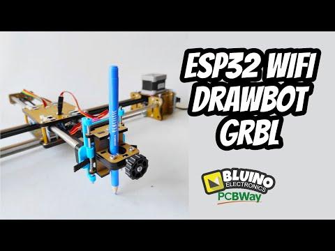 How to Make CNC Machine Drawing Robot GRBL - ESP32 Wifi Drawbot Plotter Pen