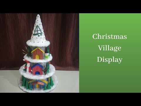How to Make Christmas Village Display | Christmas Decoration Project for School | Christmas Craft