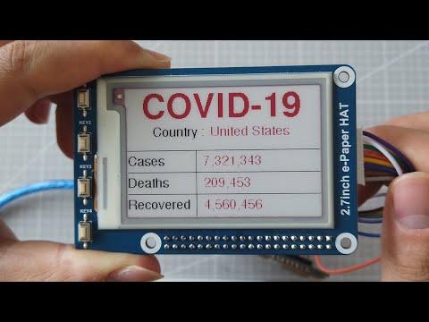 How to Make Coronavirus COVID 19 Live Data Tracker with ESP8266, E-paper Display #Covid19 #Counter