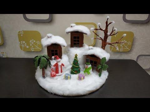 How to Make DIY Miniature Winter Wonderland Zen Garden | Christmas Decoration Project for School