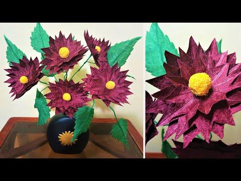 How to Make Dehlia Flower|DIY Fabric Dehlia Flowers|Easy Art &amp;amp; Craft Tutorial