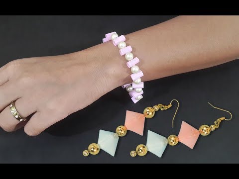 How to Make Earrings &amp;amp; Bracelet using Drinking Straws | DIY Projects With Drinking Straws