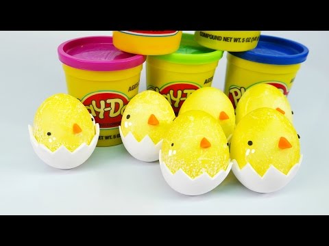 How to Make Edible Coloring Chick Easter Eggs - Play Doh + Clay