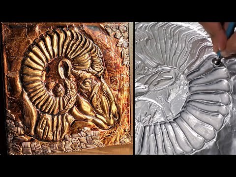 How to Make Embossed Painting | Metal Art