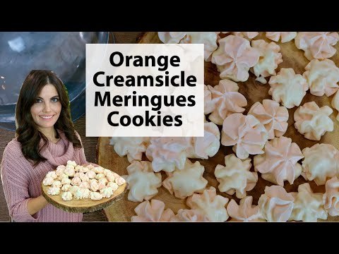 How to Make MERINGUE COOKIES | Orange Creamsicle Meringues Cookie Recipe