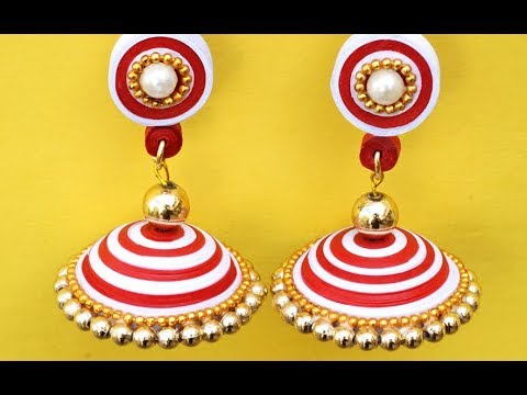 How to Make Paper Earrings Jhumka | Paper Quilling Tutorial | Quilled Earrings Tutorial