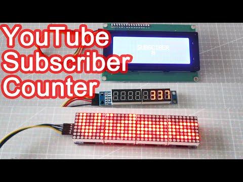 How to Make REAL TIME YouTube Subscriber Counter, Wifi ESP8266 Low Cost under $10 #youtubecount