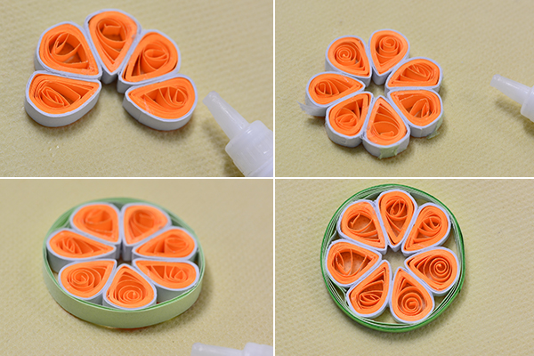 How to Make Simple Hoop Earrings with Orange Quilling Flower (5).jpg