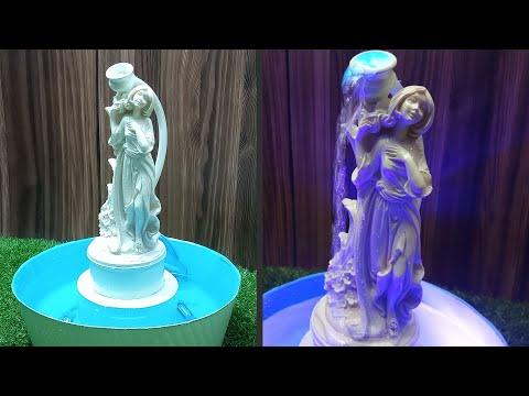 How to Make Statue Waterfall Fountain|Indoor Water Fountain|Lady Marble Outdoor fountain