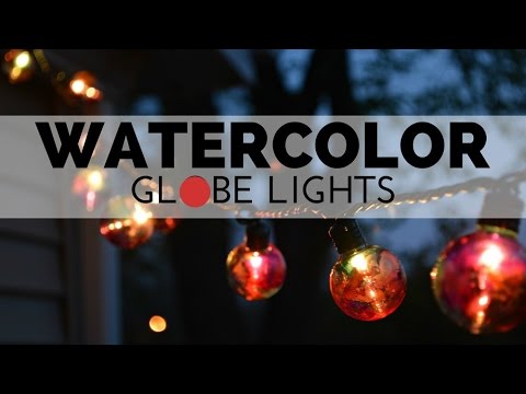 How to Make Watercolor Globe Lights