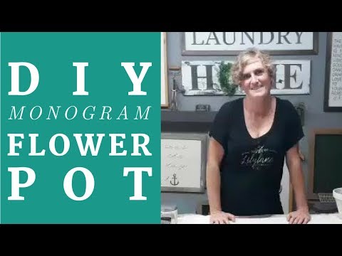 How to Make a DIY Monogram Flower Pot | Country Chic Paint