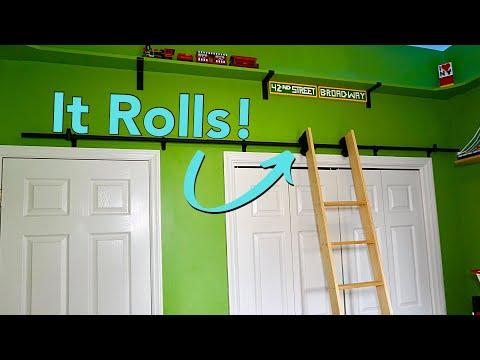 How to Make a DIY Rolling Library Ladder