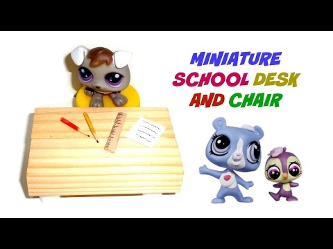 How to Make a Doll/LPS School Desk &amp;amp; Chair - Easy LPS Crafts &amp;amp; Doll Crafts