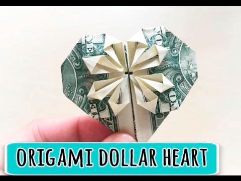 How to Make a Dollar Bill  Origami Heart