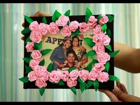 How to Make a Flowered Photo Frame