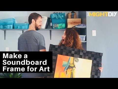 How to Make a Frame for Canvas Art: Super Creative Soundboard Frame!