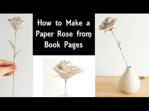 How to Make a Paper Rose from Book Pages | DIY Recycling Project | Home Decor or Wedding Bouquet