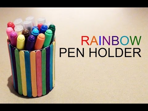 How to Make a Rainbow Pencil Holder - Easy Craft Project