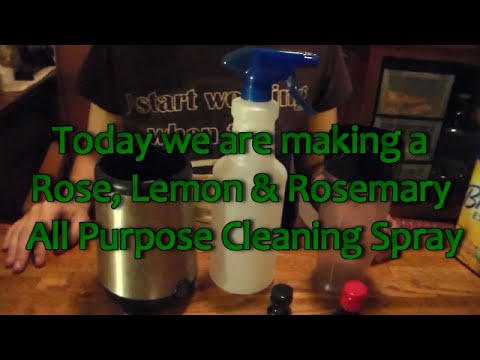 How to Make a Rose Lemon Rosemary All Purpose Herbal Cleaner