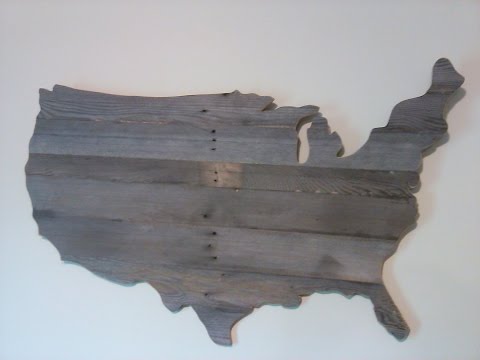 How to Make a Wooden USA Map Wall Art out of Pallet Wood