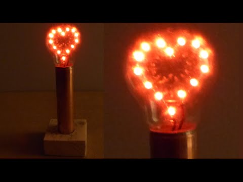 How to Make an LED Heart in a Light Bulb Valentines Day Project