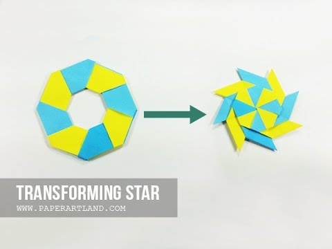 How to Make an Origami Transforming Star / Frisbee (Traditional )