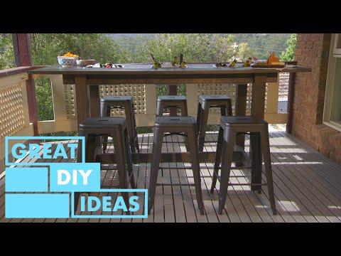 How to Make an Outdoor Bar Table Perfect for Entertaining | DIY | Great Home Ideas