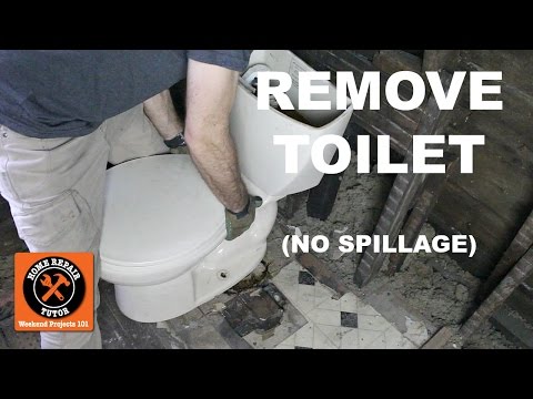 How to Remove a Toilet in a Bathroom Without Nasty Spillage (Step-by-Step) -- by Home Repair Tutor