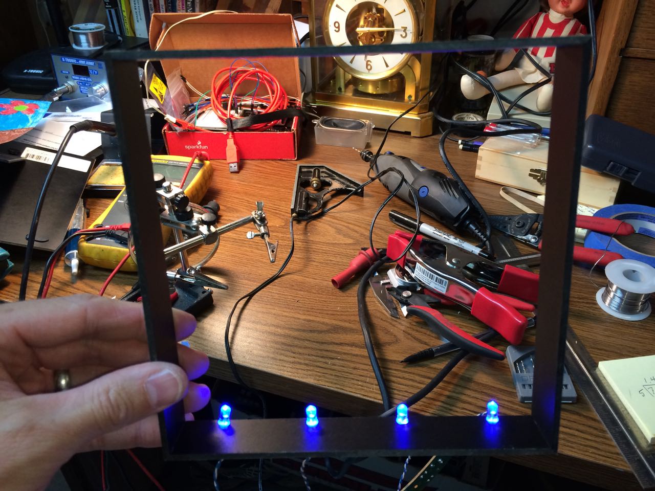 How to Repurpose AntWorks LED's in Shadow Box-Testing Out the LEDs.jpg