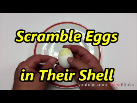 How to Scramble Eggs in Their Shell