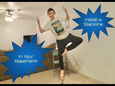 How to Set up a Slackline in your Basement