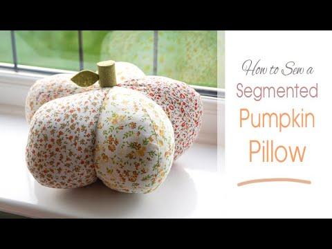 How to Sew: Fabric PUMPKIN Pillows ! | Simple Halloween Decor | DIY Mini Pouf Project