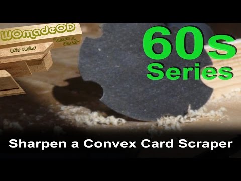 How to Sharpen a Concave Card Scraper in  60sec