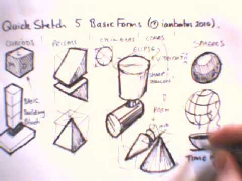 How to Sketch 3D basic forms.wmv