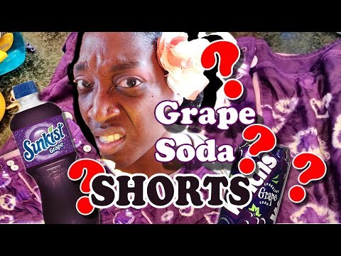 How to Tie Dye Shibori Style | GRAPE SODA Shorts?!