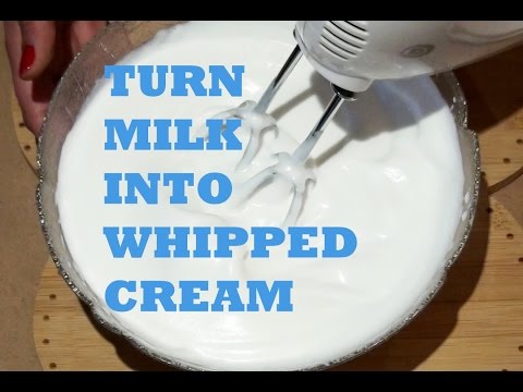 How to Turn Milk Into Whipped Cream - LOW FAT (1% Fat Milk)