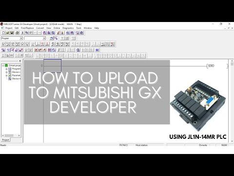 How to Upload to Mitsubishi GX Developer using JL1N 14MR PLC