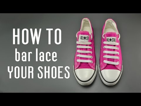 How to bar lace your shoes