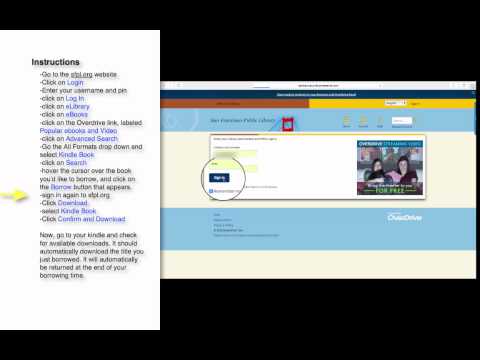 How to borrow kindle books from SF public library