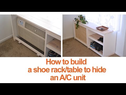 How to build a DIY shoe rack or table to conceal an A/C unit